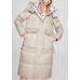 Beautiful Beige Stand Collar Graphic Casual Winter Duck Down Jacket