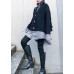 For Spring black knit cardigans oversize knitwear lapel patchwork tops